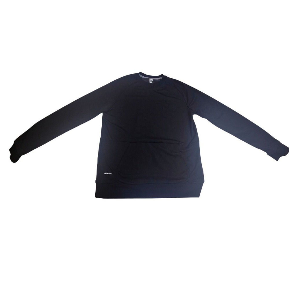 Athletic Works Mens DriWorks Long Sleeve Performance Sweatshirt Black Sml 34-36 - Picture 2 of 9